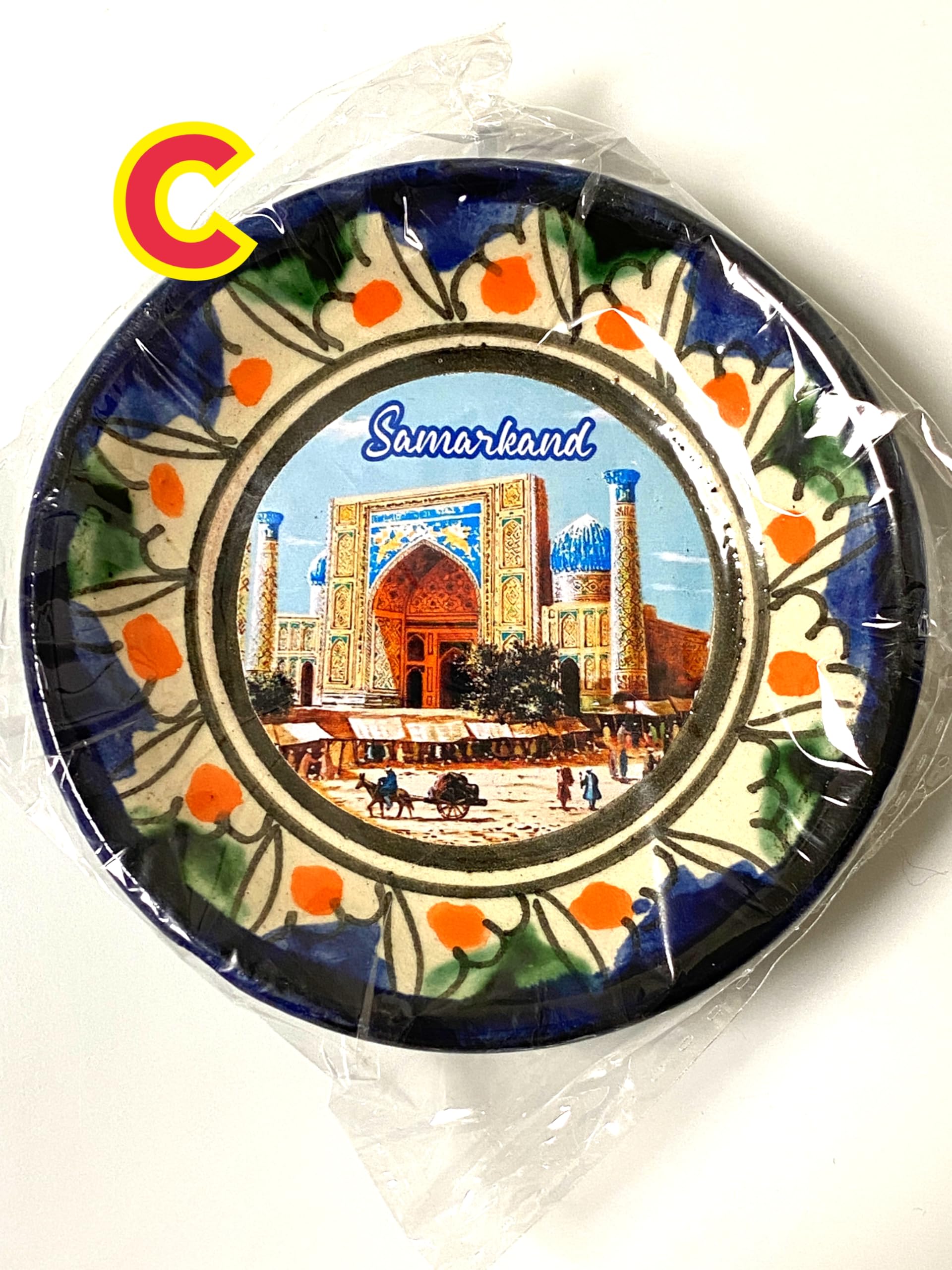 現地購入　ウズベキスタン 大皿　27センチ　未使用 現地購入 ウズベキスタン 大皿 27センチ 未使用 現地購入